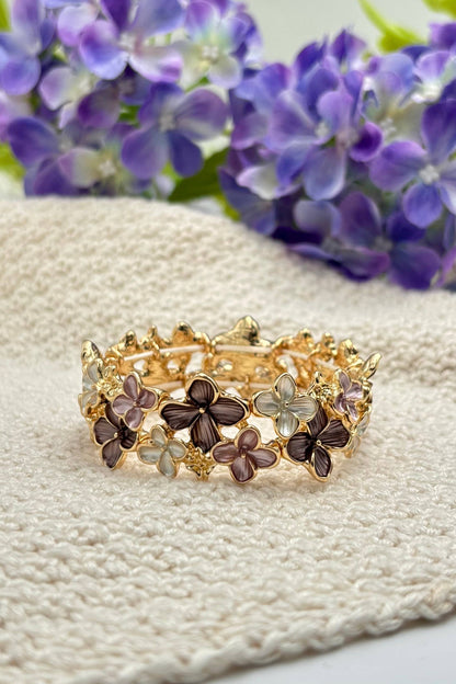 Colorful elastic flower bracelet 324CP22