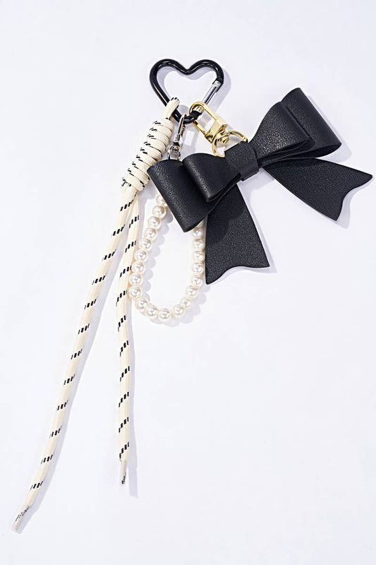 Grigri bag charm and keyring Knot and beads PC54
