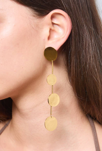 Boucles d'oreilles pendantes en acier inoxydable 124YC37