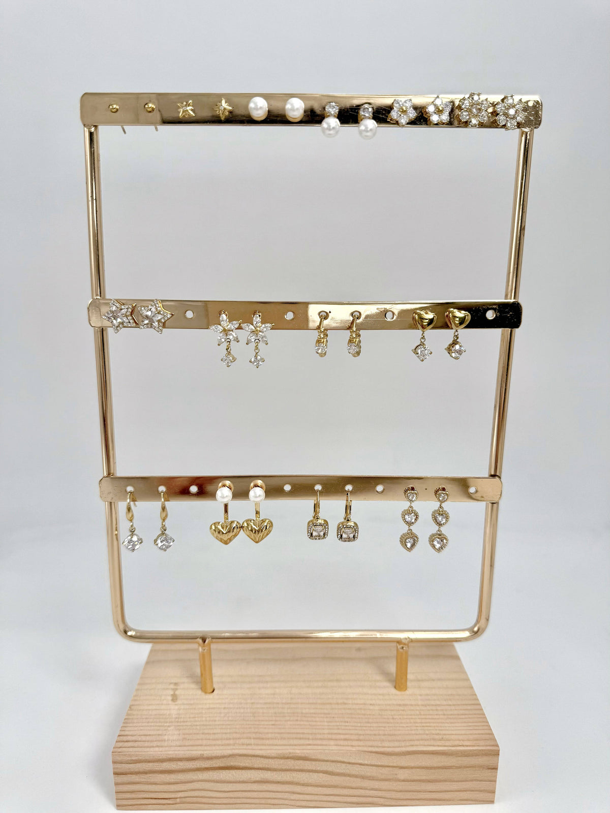 Set de 12 boucles d'oreilles en acier inoxydable SET248