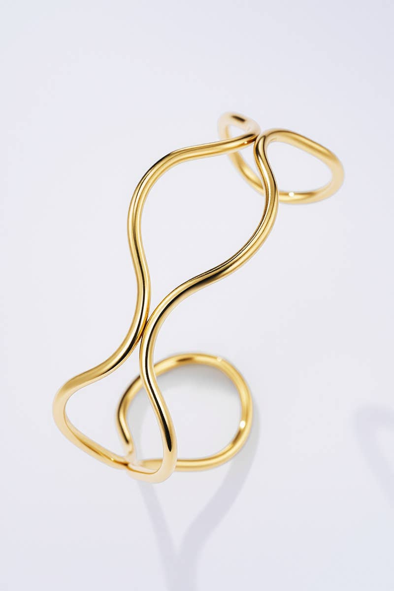Stainless steel bangle bracelet 324AQ301