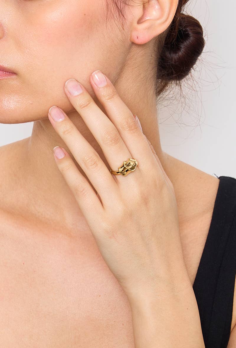 Stainless steel knot ring 424YC23