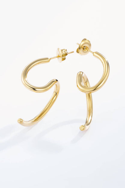 Boucles d'oreilles pendantes en acier inoxydable 124YC08