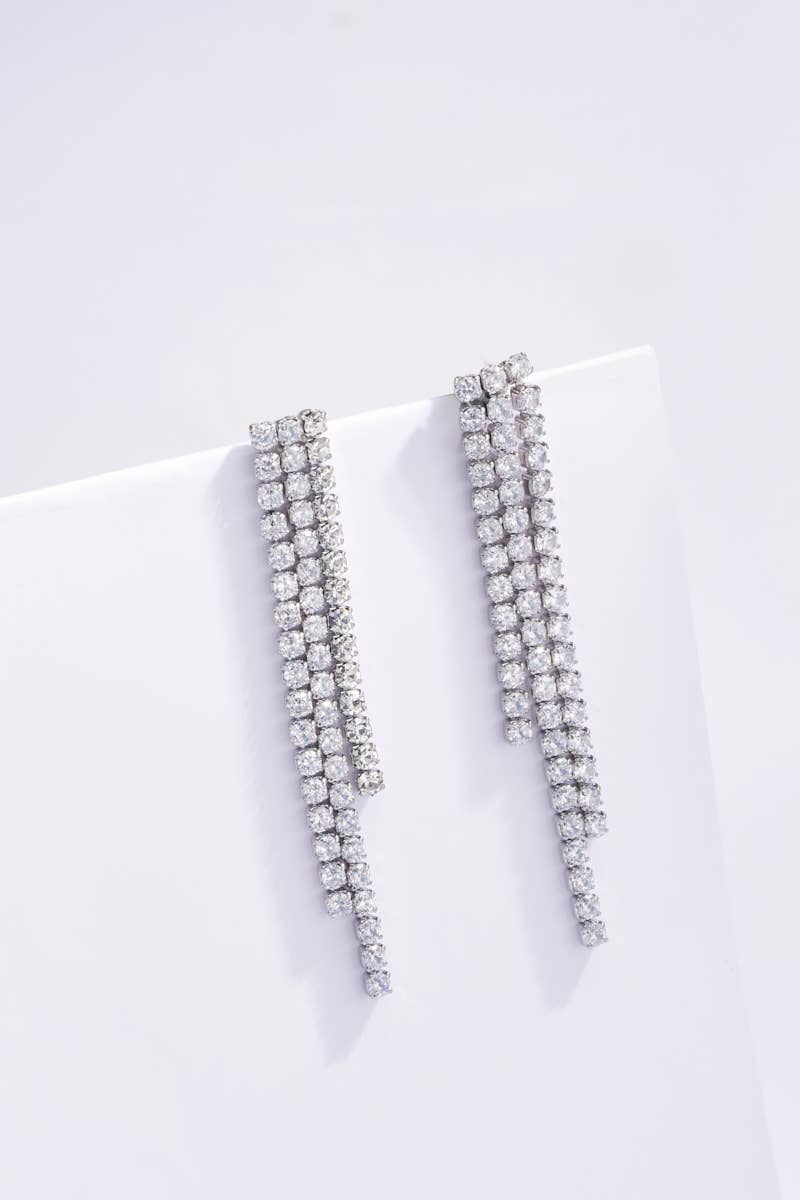 Stainless steel rhinestone earrings 124AQ145