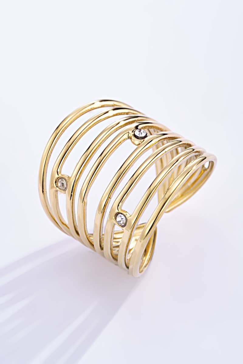 Bague strassées en acier inoxydable 424RX14