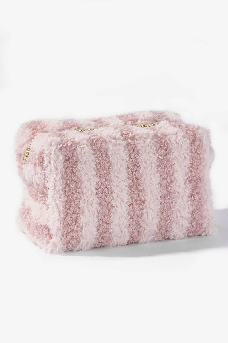 Trousse de maquillage Teddy à rayures rectangulaire CY232JH