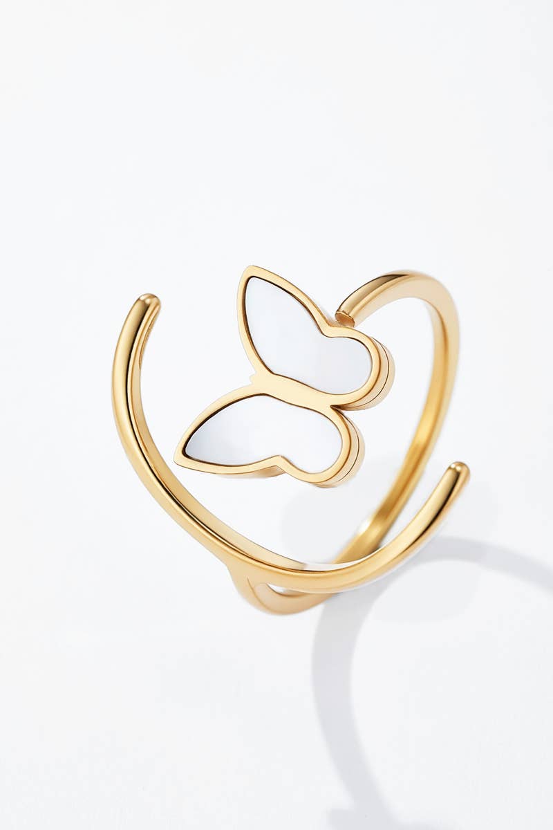 Stainless steel butterfly ring 424CA58