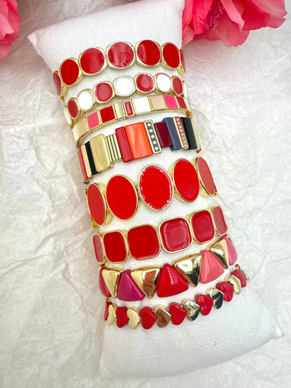 Set de 8 bracelets colorés sans présentoir SET359