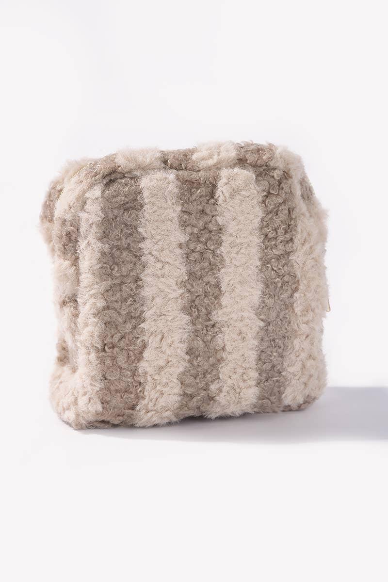 Trousse de maquillage Teddy à rayures carrée CY234JH