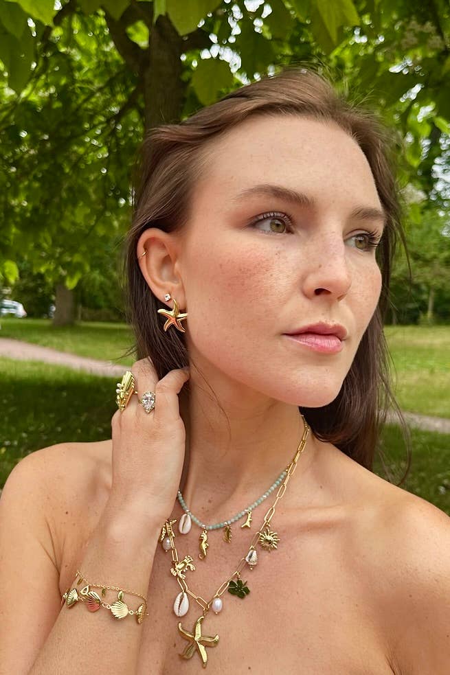Stainless steel earrings 124AQ414