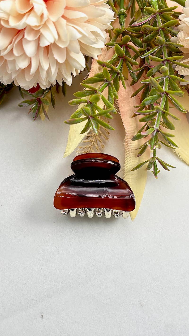Solid mini hair claw 3.5cm YH43