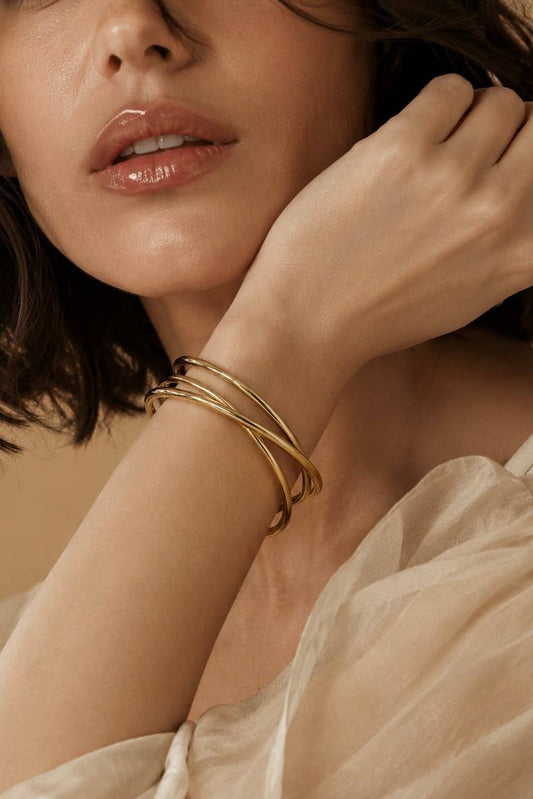 Bracelet jonc en acier inoxydable 324AQ523