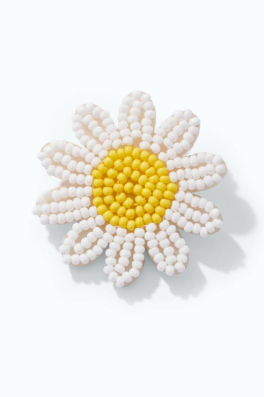 Seed bead flower brooch BHY171SY