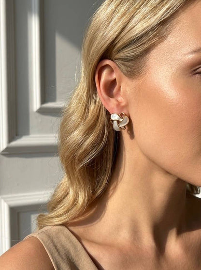 124AQ624 stainless steel earrings