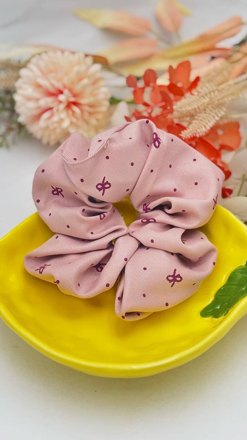 15cm bow-pattern scrunchie FQ63