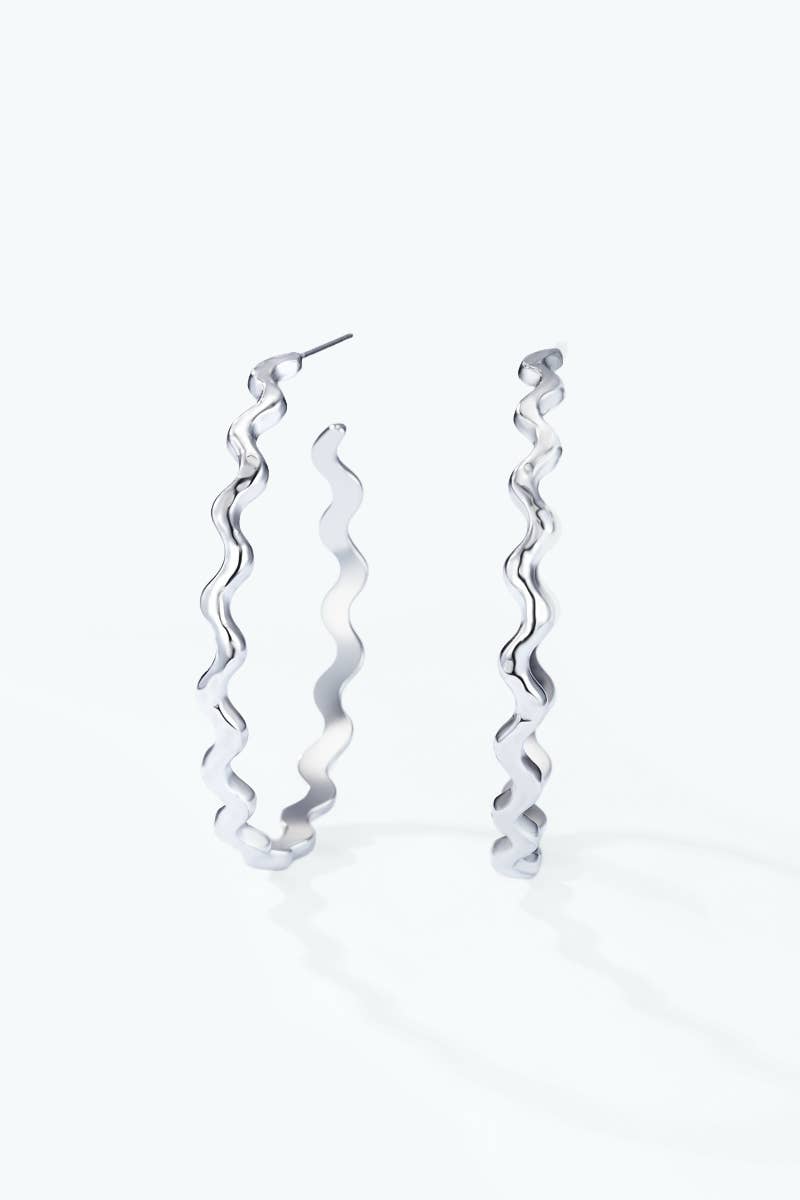 Boucles d'oreille en acier inoxydable 124AQ716