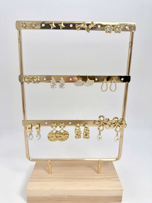 Set of 12 stainless steel earrings SET250
