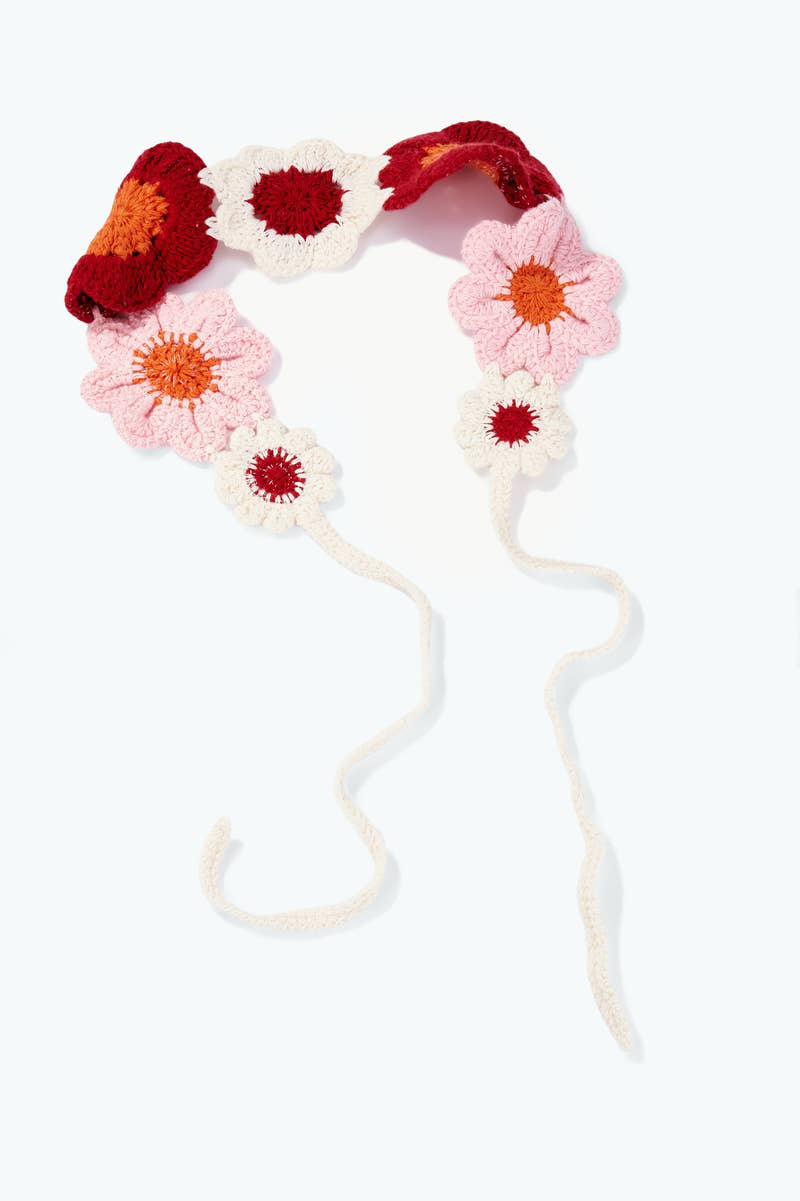 Bandana en crochet fleurs ST319HS