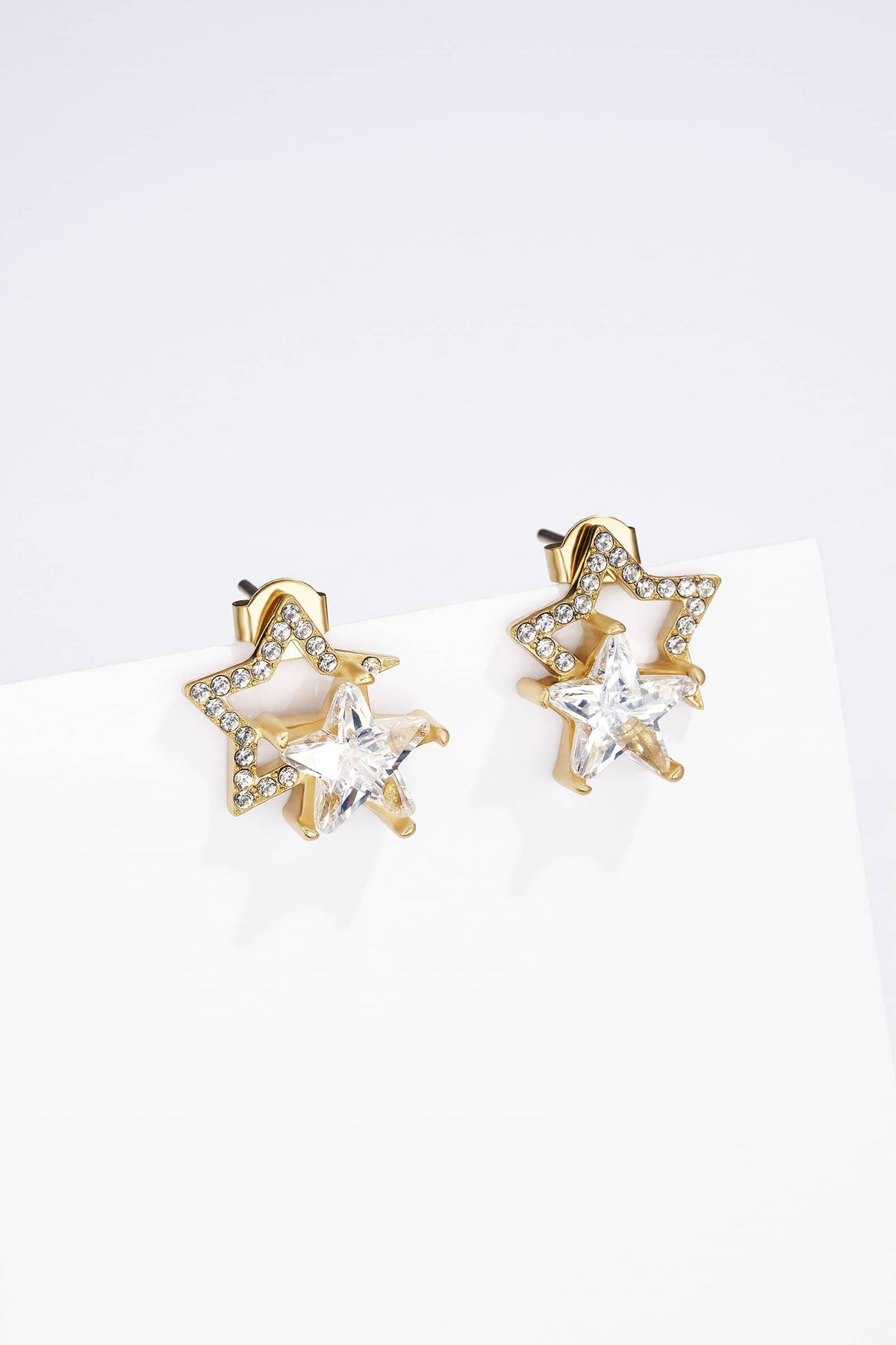 Boucles d'oreilles en acier inoxydable 124AQ425