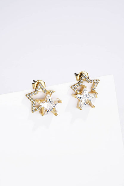 Boucles d'oreilles en acier inoxydable 124AQ425