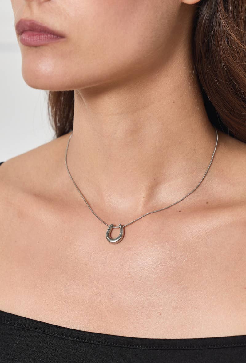 Stainless steel U-necklace 224DY33