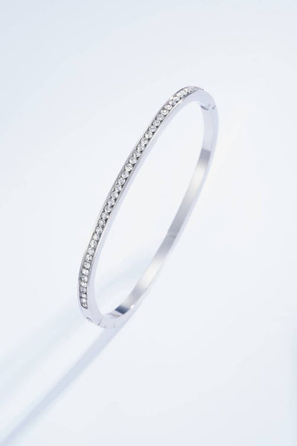 Bracelet jonc strassés en acier inoxydable 324AQ29