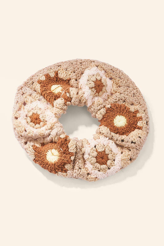 Chouchou élastique en crochet fleurs FQ312HS