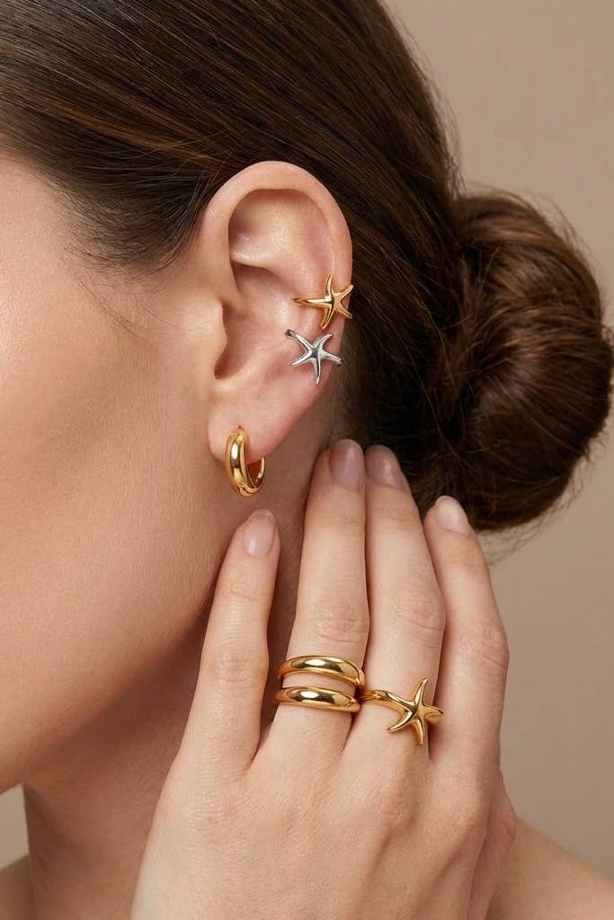 Stainless steel ear cuffs 124AQ529