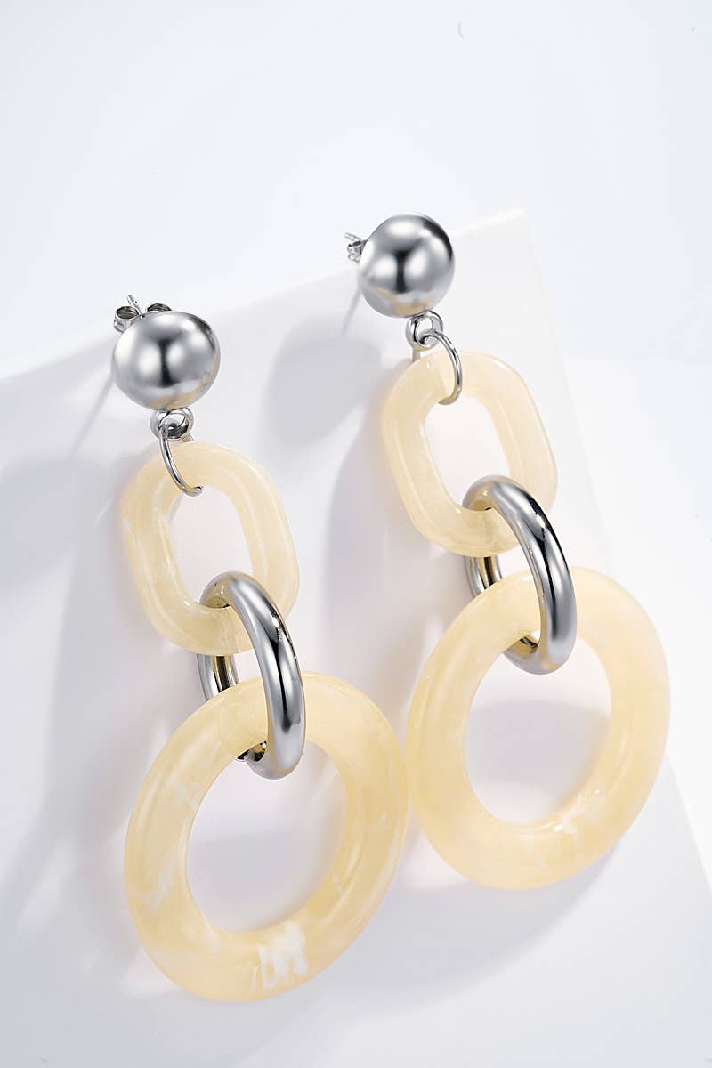 124CP01 stainless steel earrings