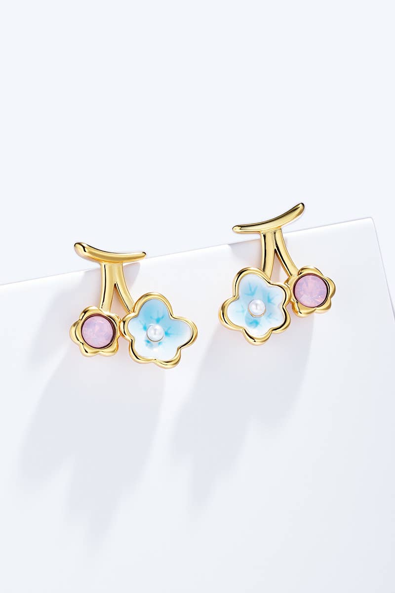 124AQ561 stainless steel earrings