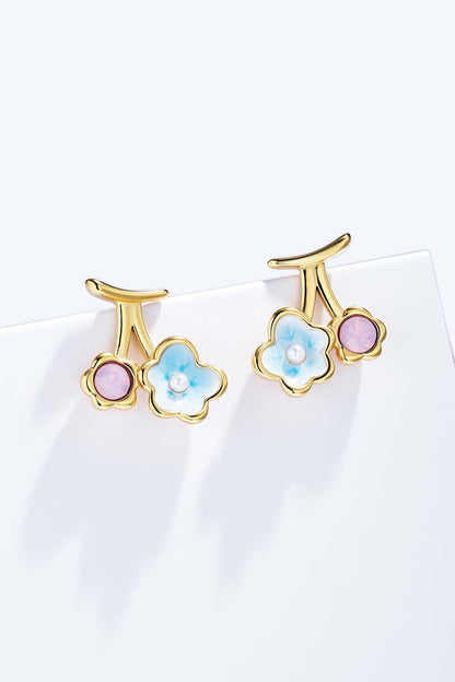 124AQ561 stainless steel earrings