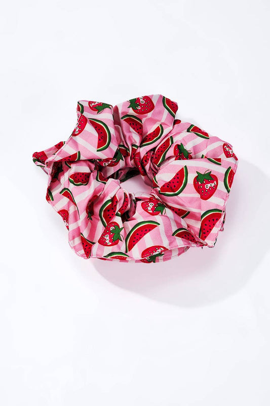 Chouchou rayé motif pastèques 12cm FQ207XQ