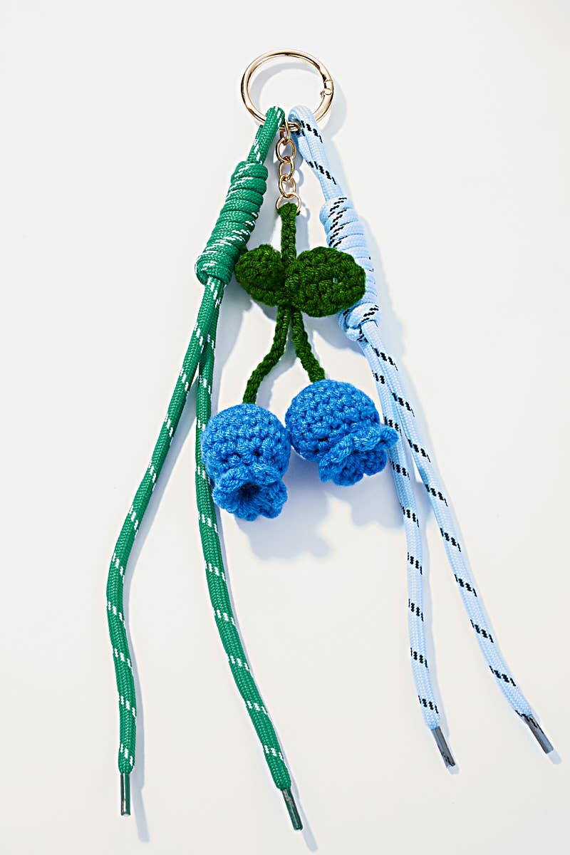Grigri de sac et porte-clé Myrtilles en crochet PC015HZ