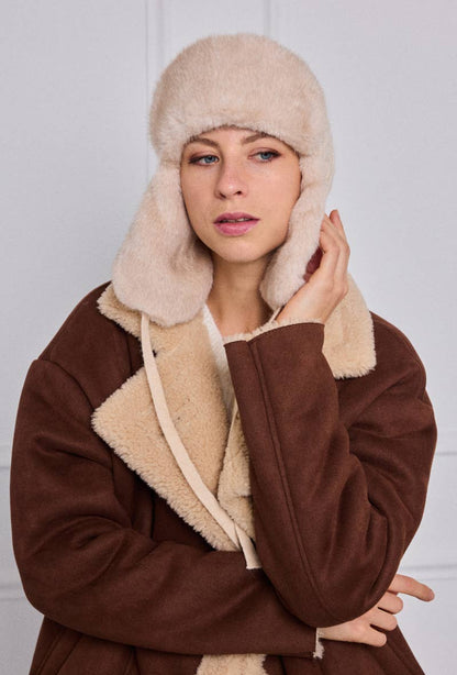 MJ218SD wool ear-flap beanie
