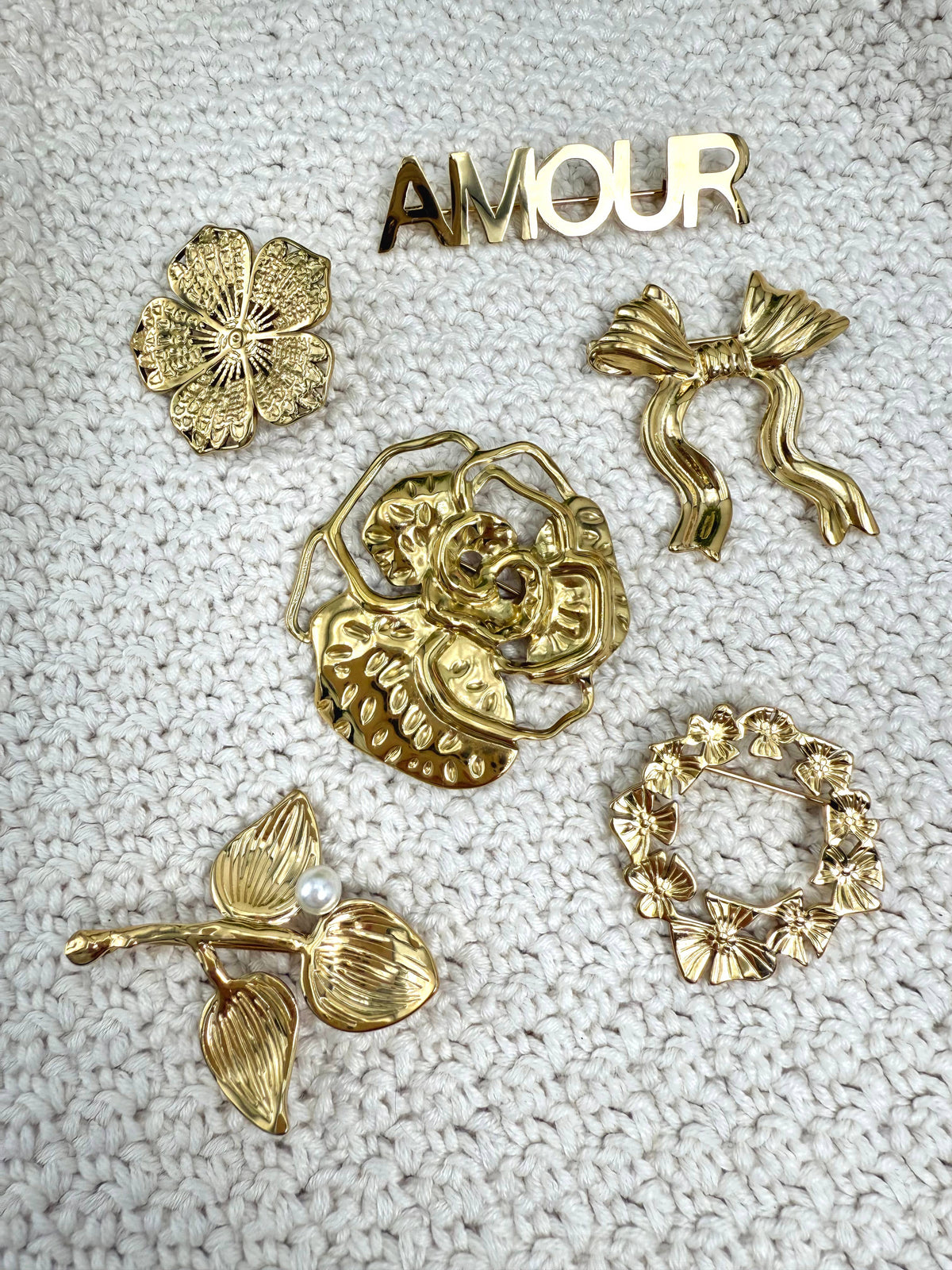 Set of 6 stainless steel pins SET316