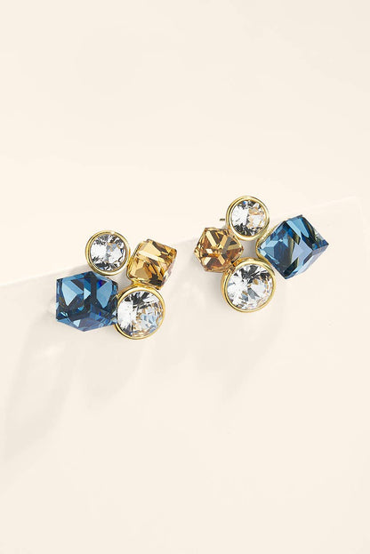 Boucles d’oreilles géométriques multicolores 124AQ790