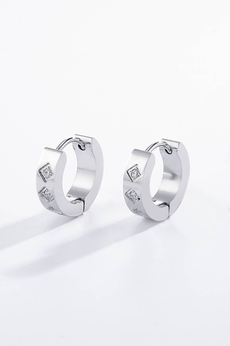 Boucles d'oreilles en acier inoxydable 124AQ249