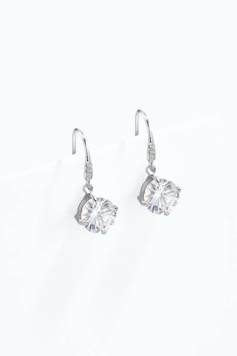 Boucles d’oreilles pendantes zircon en acier 124AQ817