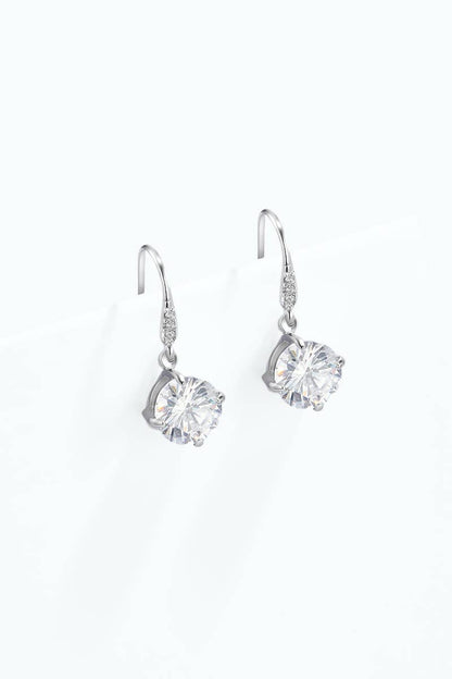 Boucles d’oreilles pendantes zircon en acier 124AQ817