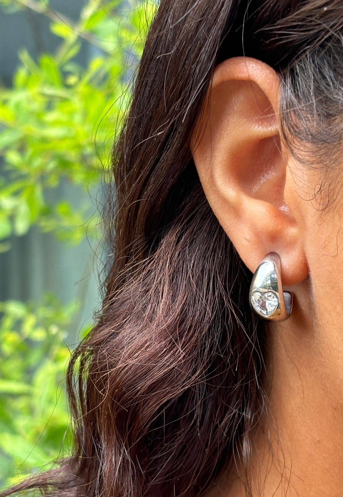 Boucles d'oreilles avec strasse en acier inoxydable 124AQ115