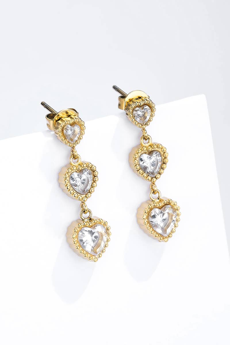 Boucles d'oreilles en acier inoxydable 124AQ350