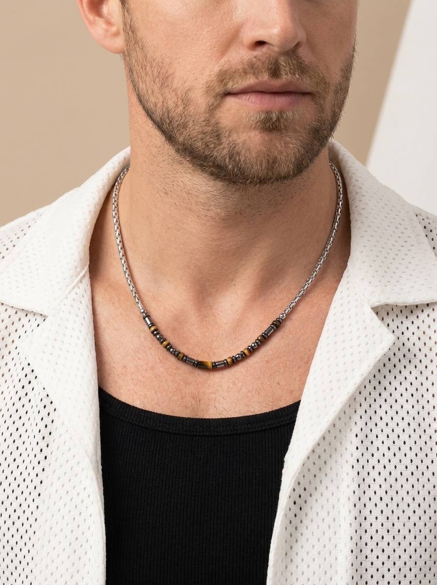 Collier HOMME en acier inoxydable 324OP040AQ