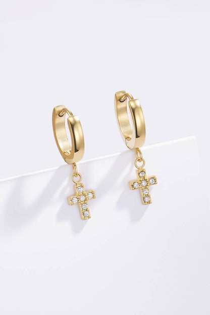 124AQ555 stainless steel earrings