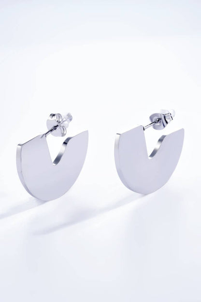 Boucles d'oreilles créoles en acier inoxydable 124DY17-1