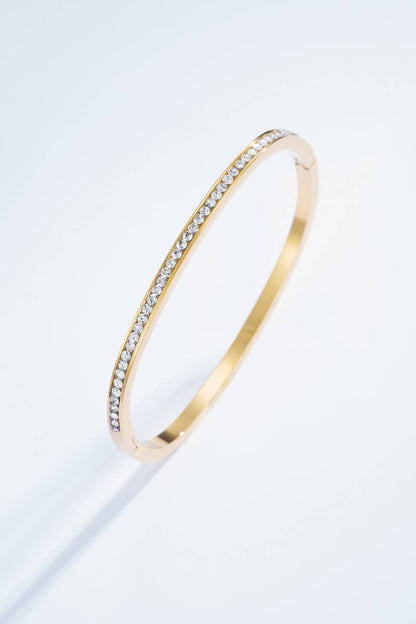 Bracelet jonc strassés en acier inoxydable 324AQ29