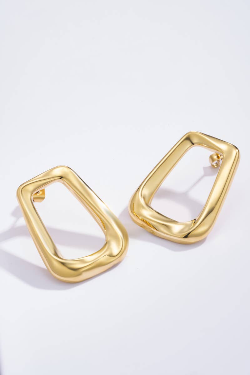 124AQ52 stainless steel drop earrings
