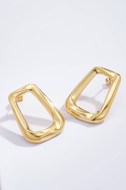 124AQ52 stainless steel drop earrings