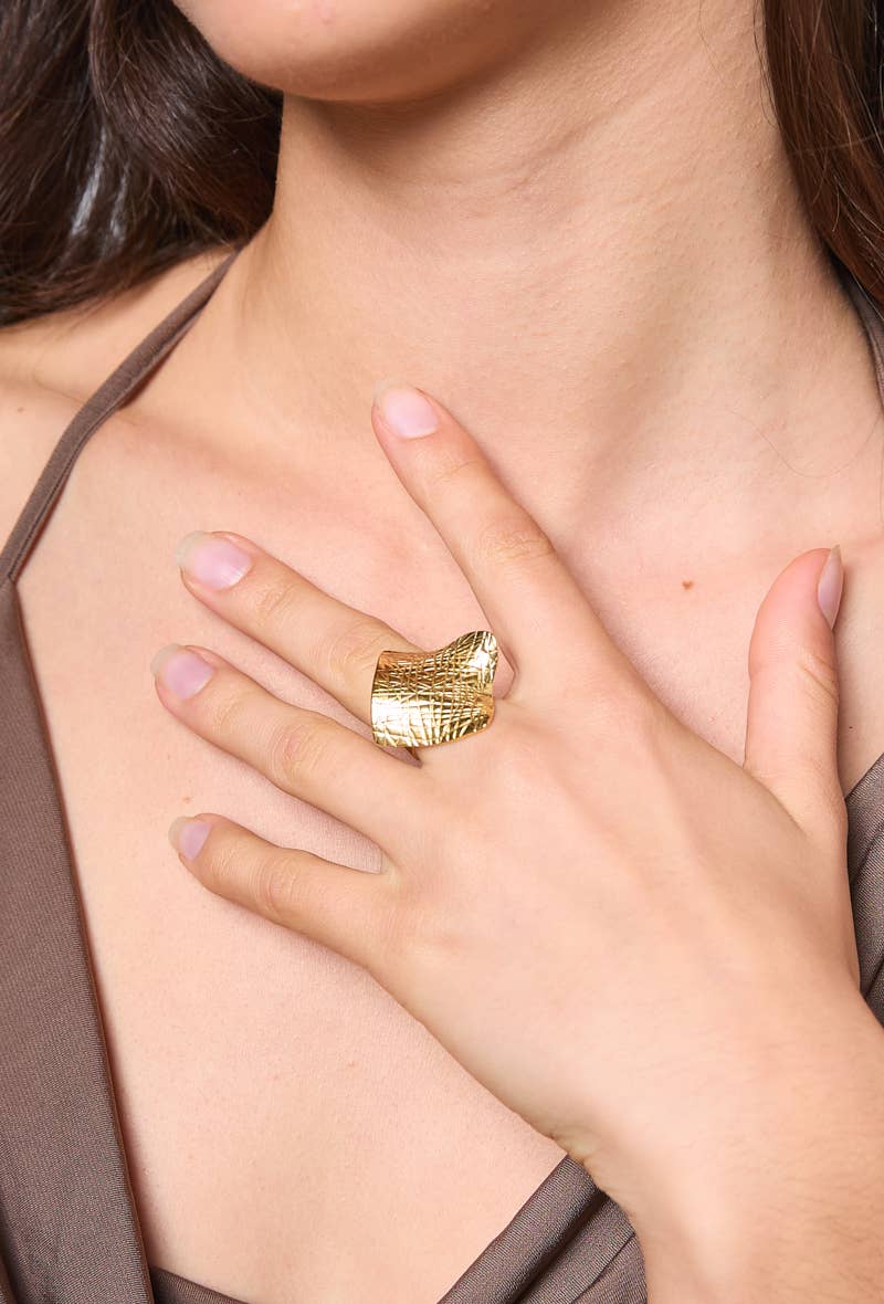 Bague texturé en acier inoxydable 424YC84