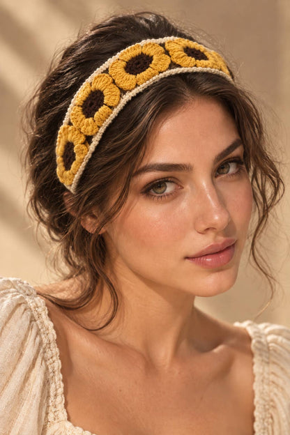 Bandana en crochet fleurs ST365HS