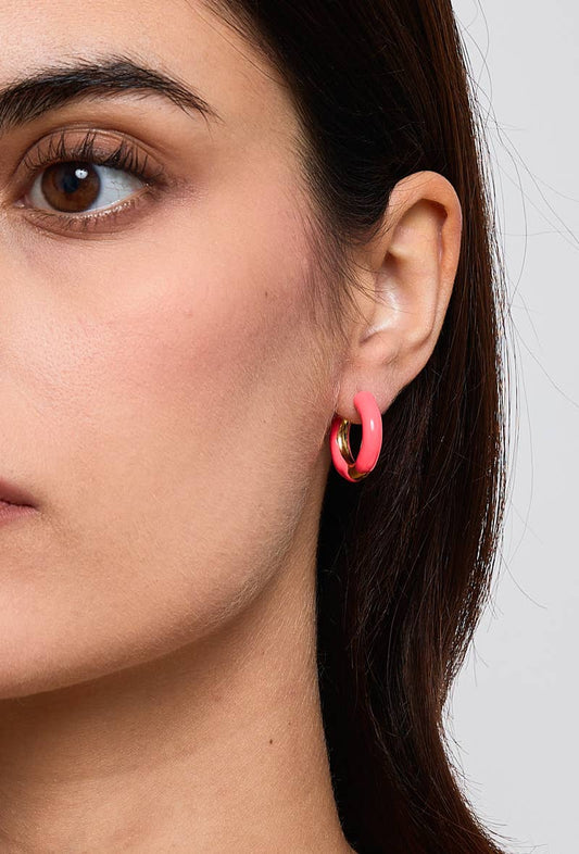 Boucles d'oreilles mini créoles en acier inoxydable 124AQ151